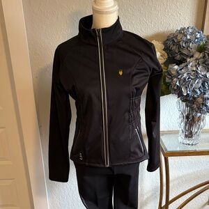 Lija track jacket or tennis jacket with gathered waist size Small